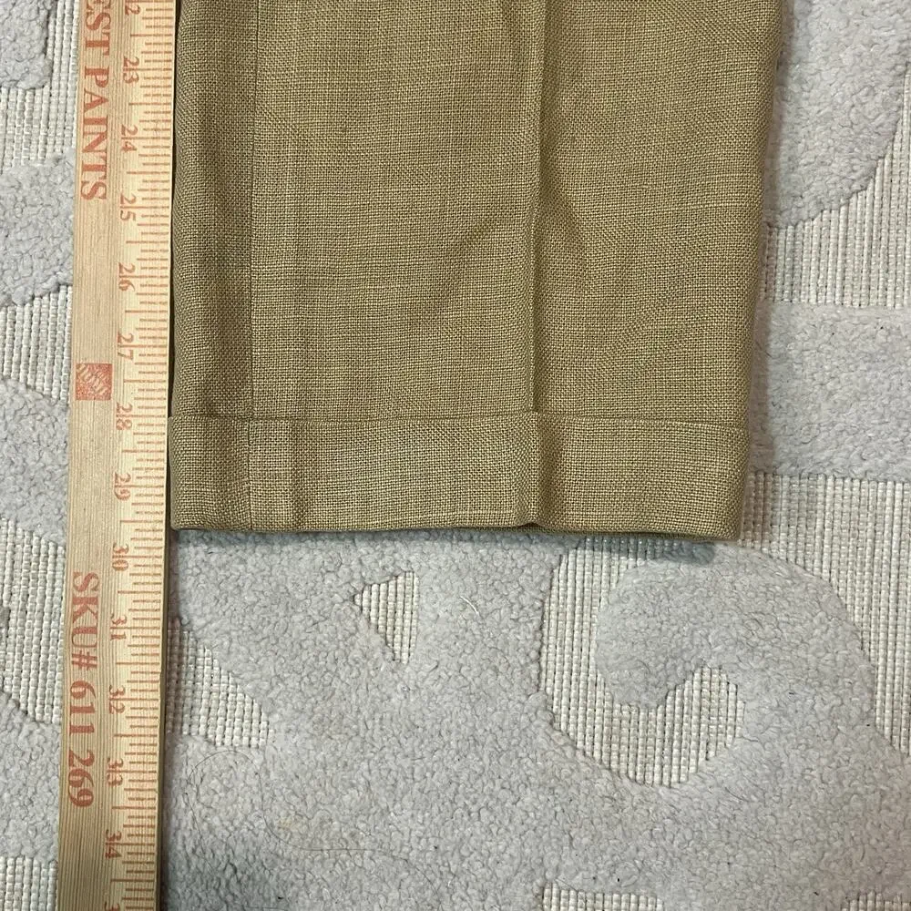 Polo Ralph Lauren 100% Flax Pleated Dress Pants ITALY 34x30 Andrew Style